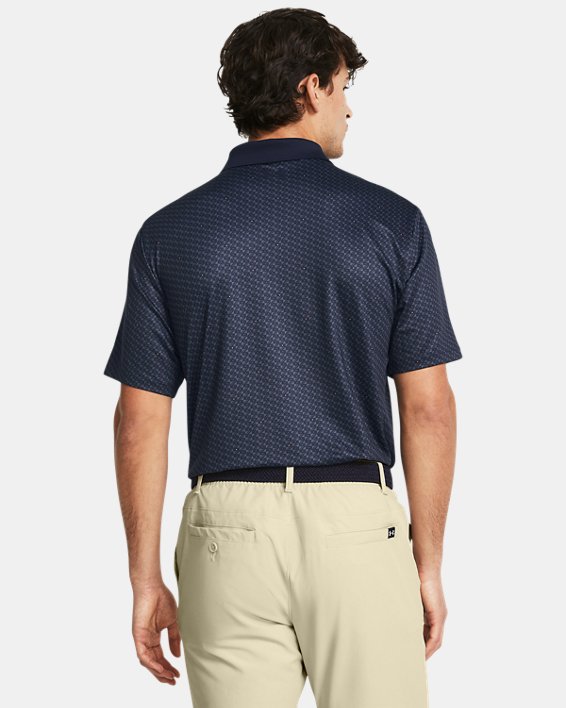 Men's UA Matchplay Printed Polo in Blue image number 1
